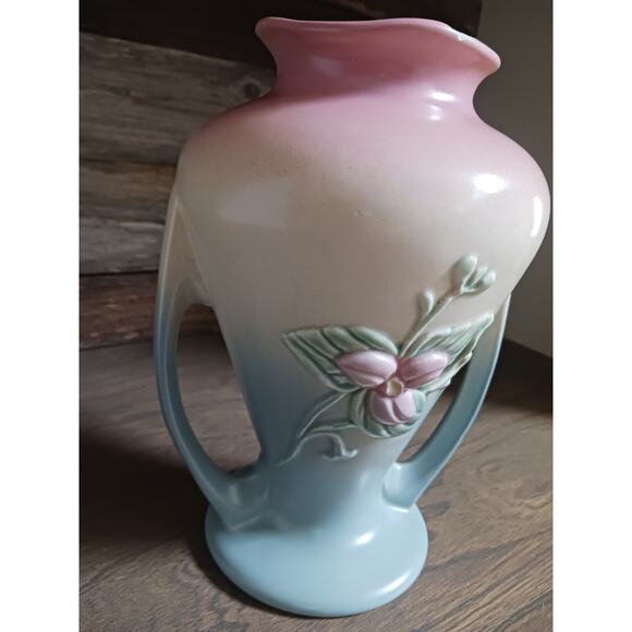 Vintage Double Handled Hull Art Pottery Vase W-12-9 1/2 Wildflower Pattern - Picture 10 of 12